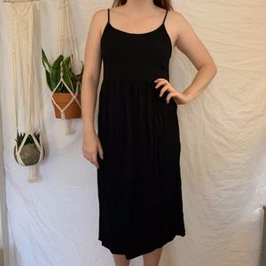 ZARA black midi dress